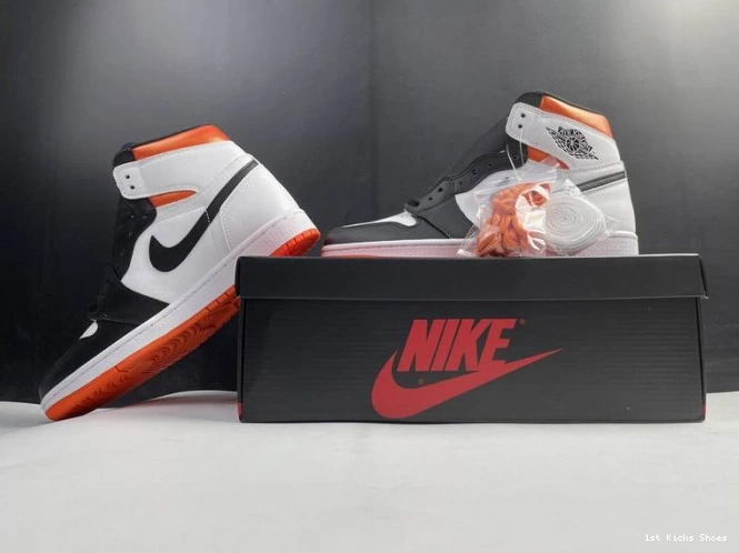 1st Kicks Shoes Electro 1 Orange Jordan 555088-180 High Retro Air 0626